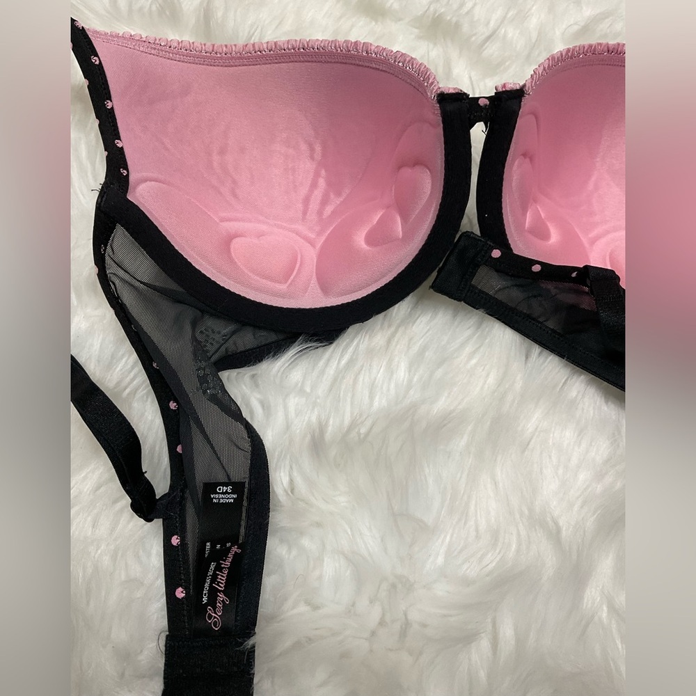 Sexy Little Things Victoria's Secret Black and Pink Polka Dot Panty - Picture 5 of 11
